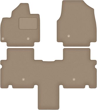 OEM Alfombrillas De Terciopelo Para Coche: Kia Ev9 Crossover (2023-) Beige