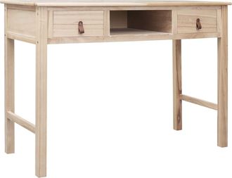 vidaXL Escritorio De Madera Color Natural 110x45x76 Cm Vidaxl