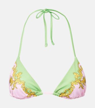 Versace Top bikini con stampa