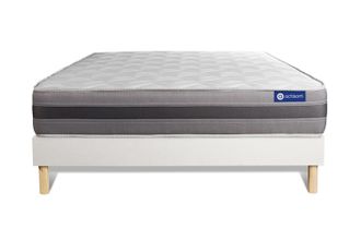 Actisom Somier Blanco + Colch&oacute;n Con Espuma Viscoel&aacute;stica 200 X 200