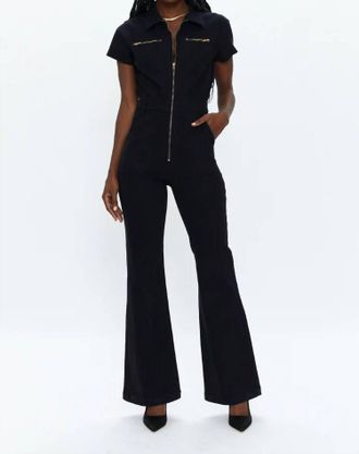 Pistola Denim Martina Flare Jumpsuit In Black