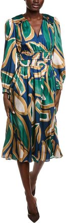 Julia Jordan Printed Twill Midi Dress