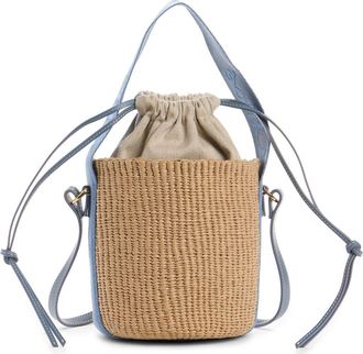 Chlo&eacute; Small Woody Basket Bucket Bag in Ashes Blue at Nordstrom, Size No Size