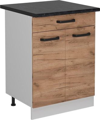 Vicco Mueble Bajo De Cocina R-line, Roble Dorado, 60 Cm Et Antracita