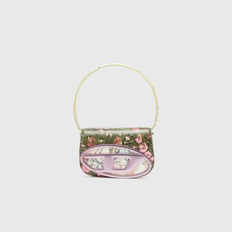 Diesel 1DR-Iconic shoulder bag with floral print - Shoulder Bags - Woman - Multicolor