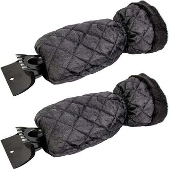 OEM Juego De 2 Rascadores De Hielo Para Coche - Guante Rascador De Parabrisas Para Ventanas, Rascadores De Nieve Con Forro Impermeable, Elimina El Hielo Y