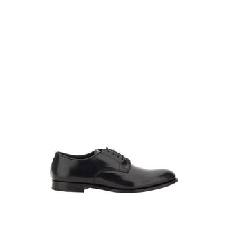 Doucal's Italiaanse leren derby schoenen - Heren - Nette schoenen - Zwart - 40 EU - Leer - Schoenen