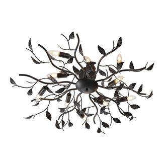 Lindby L&aacute;mpara de techo de Metal Negro