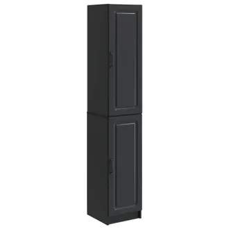 vidaXL Juego De Armarios 2 Uds. Negro Madera De Ingenier&iacute;a Vidaxl