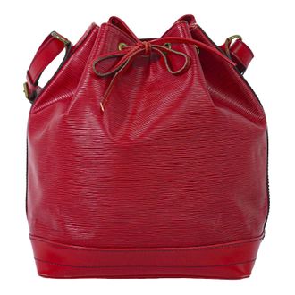Louis Vuitton Petit Noe Nm Epi Leather Red Leather Handbag (Pre-Owned)