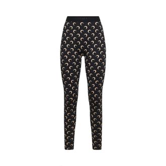 Marine Serre Leggings, female, Multicolor, Size: S Moon Printed Leggings