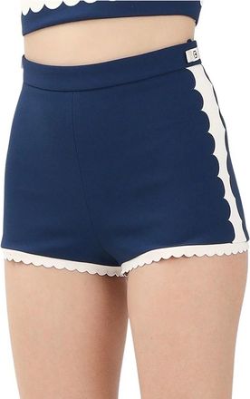 Elisabetta Franchi Blue Polyester Elastane Women Shorts