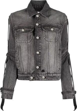 Courr&egrave;ges Denim jas met bandjes - Dames - Spijkerjassen - Grijs - XS - Denim - Jassen