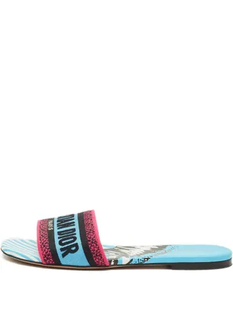 Dior Dway sandalen met geborduurd logo - Blauw