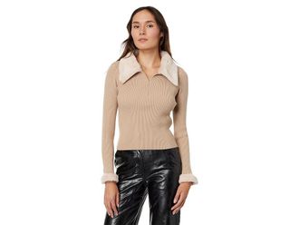 En Saison Rayen Knit Top Womens Clothing Pale Pink : LG, Nylon/Polyester/Viscose