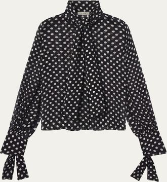 Frame Denim The Nouvelle Polka Dot Blouse