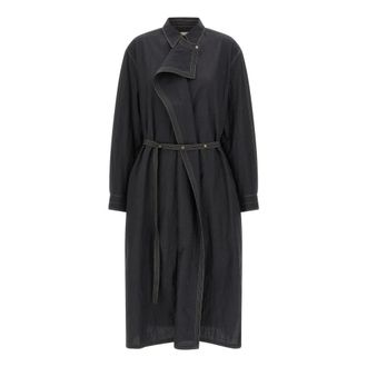 Christophe Lemaire Asymmetrische overhemdjurk - Dames - Jurken - Grijs - Maat: XS Katoen