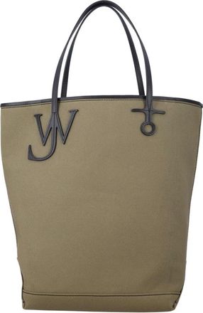 J.W.Anderson Tassen, Heren, Groen, ONE Size, Katoen, Grote Anker Tote