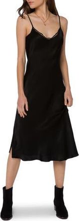 Velvet Heart Novelty Trim Midi Slipdress in Black at Nordstrom Rack, Size X-Small