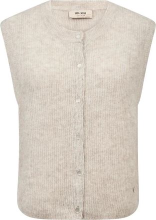 Mos Mosh Chaleco de Punto Cuello Redondo - Knitwear - Mujer - Gris - XS