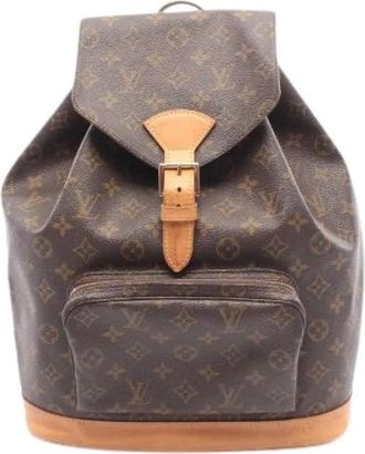 Louis Vuitton Pre-owned Backpacks, female, Brown, Size: ONE SIZE Pre-owned Monogram Backpack