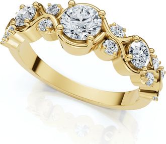 Pompeii3 1/2Ct Minerva Diamond Wedding Anniversary Ring 10k Gold Lab Grown