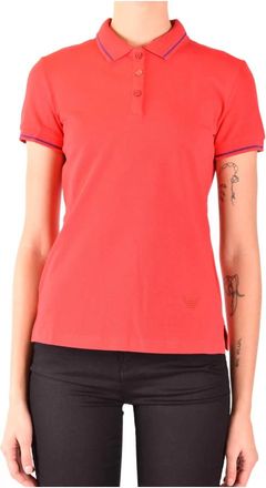 Emporio Armani Georgie 5O92 Polo Shirt - Dames - Polos - Rood - 2XS - Leer - Tops