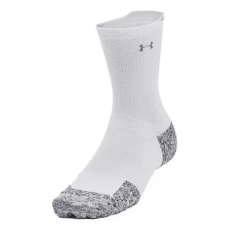 Under Armour ArmourDry Run Cushion Mid-Crew Socks White Grey 1376076-100