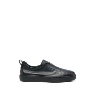 Santoni Victory Leather Lace Up - Shoes - Hombre - Azul - 41 1/2 EU