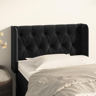 vidaXL Cabecero De Terciopelo Negro 83x16x78/88 Cm Vidaxl