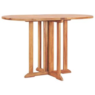 Berkfield Home Folding Butterfly Garden Table 120x70x75 cm Solid Teak Wood in Brown | Size: 120 x 70 x 75 cm