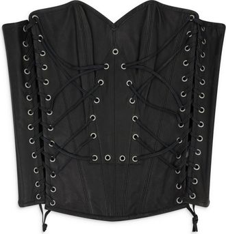 Who Decides War by Ev Bravado BLACK WINDOW LONGLINE CORSET