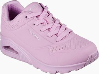 Skechers Womens Womens Pastel Durabuck Lace Up Fash Low Top Trainers - Purple - Size: 2.5