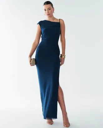 BWLDR Chelsea Maxi Dress in Navy Blue at Nordstrom, Size 8