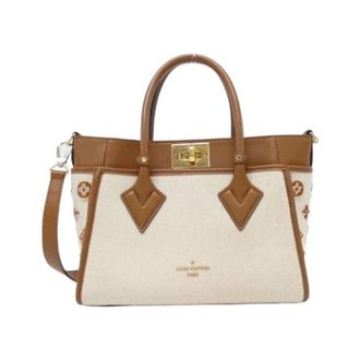 Louis Vuitton Pre-owned On My Side PM Handtas - Dames - Vintage Handtas - Beige - ONE Size - Leer - Vintage