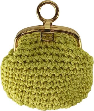 Fendi Yellow Cotton Coin Purse/Coin Case (Pre-Owned)