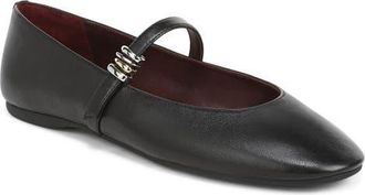 Vince Olivette Ballet Flat in Black Leather at Nordstrom, Size 5.5
