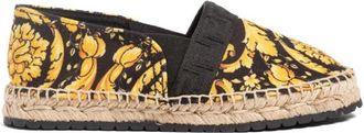 Versace Espadrilles met logo - Dames - Espadrilles - Geel - 38 EU - Leer - Schoenen