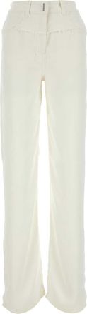 Givenchy Ivory Viscose And Denim Jeans
