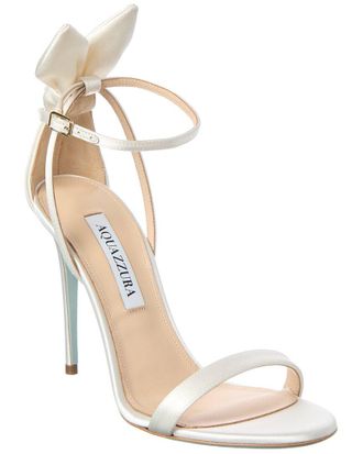 Aquazzura Bow Tie Satin Sandal