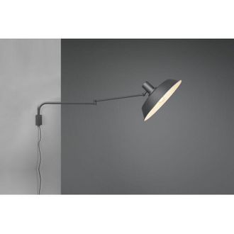 Trio Leuchten Bolder applique decorativa con pagoda nera orientabile e snodabile lunghezza massima 150CM 1 luce attacco E27