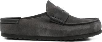 Birkenstock Naples Wrapped Charcoal, Suede Leather/oiled Lea