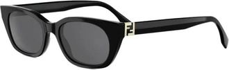 Fendi Forever Cat Eye Zonnebril - Dames - Zonnebrillen - Zwart - 51 MM - Accessoires