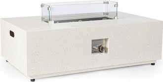 BIZZOTTO Hochwertiger Feuertisch Vulcano 110 x 65 cm, Beige