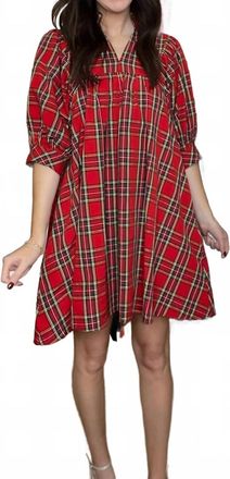 Entro Womens Holiday Happiness Dress In Red