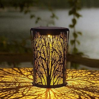 OEM L&aacute;mparas De Mesa Solares, L&aacute;mpara Colgante, Iluminaci&oacute;n Solar Para Jard&iacute;n, L&aacute;mparas Colgantes Para Terraza/balc&oacute;n, Negro, Hierro