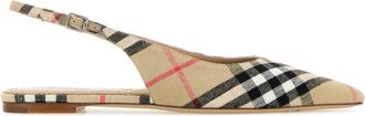 Burberry Beige Slingback Ballet Flats