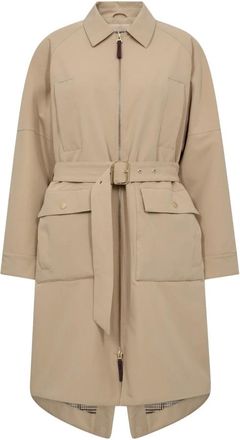 Mos Mosh MOS Mosh - Mmaline Check Jacket - Dames - Mantels - Beige - Maat: S Viscose