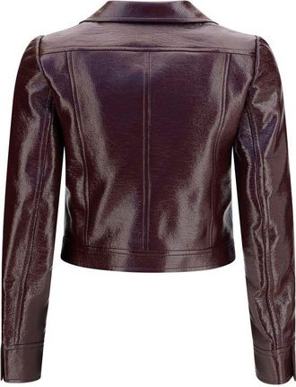 Courr&egrave;ges Womens Bordeaux Cotton Jacket Clothing
