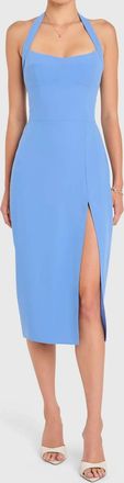 Amanda Uprichard Antonella Midi Dress In Atlantic Blue